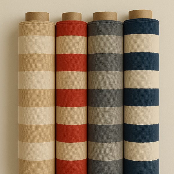 Toile sur mesure brise vue raye